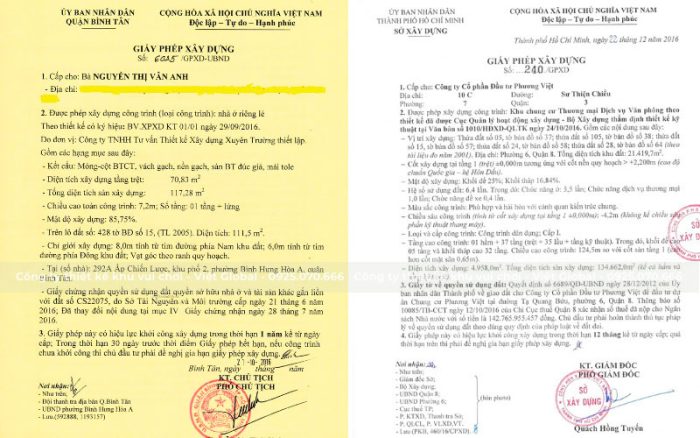 Giấy phép xây dựng khu vui chơi
