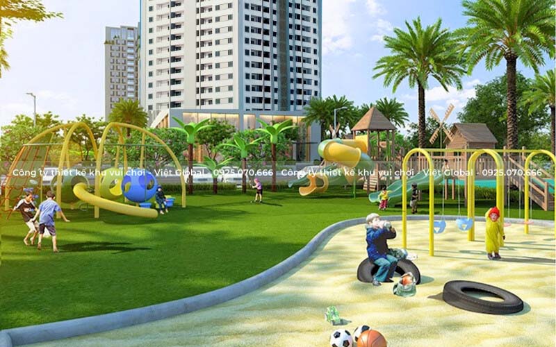Mẫu thiết kế khu vui chơi ngoài trời khuôn viên chung cư