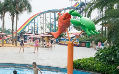 phun nước Cá Croaker & Cua FRP AS-FRP-4 - Công viên nước Việt Global